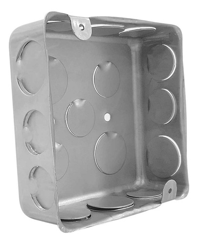 Caja De Registro Alfa Galvanizada Cuadrada 3/4 PuLG 20pzs Color Gris