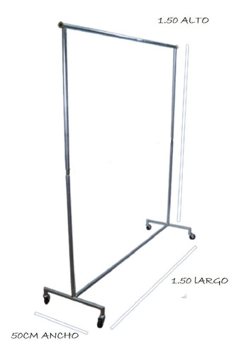 Rack Ropa Viajero Desarmable 1t Closet 1.50 Largo Móvil (Usado)