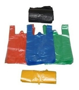 Bolsas Plasticas Con Asa Unicolor De 3kg