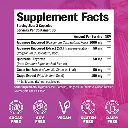 Resveratrol Com Knotweed Japonês E Chá Verde - Suplemento D