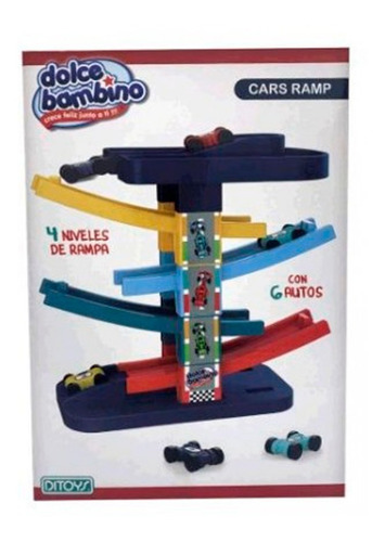 Cars Ramp 4 Niveles 6 Autos Rampa Auto Dolce Bambino Ditoys