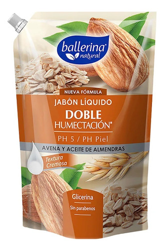 Ballerina Jabón Líquido Avena Y Almendra Dp 750 Ml