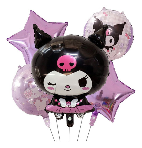Set De Globos Para Fiestas Sanrio Kuromi Color Kuromi Balloon Set Kuromi Balloon Set