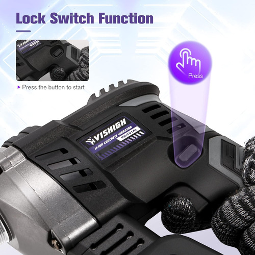 Herramienta Vibratoria De Hormigón Inalámbrica De 21 V Máx.,