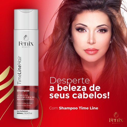 Shampoo Linha Time Line 300ml Brilho Sem Frizz Ps Beauty