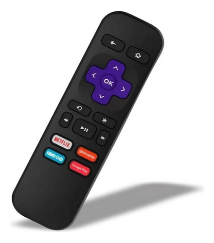 Controle Remoto Compatível Tv Aoc Roku Streaming Hbo Netflix