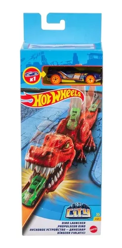 JR 1017 - Pista de Hot Wheels de dinossauro. No estado.