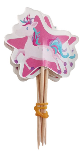 Topper 12 Unidades, Unicornio Pasteles