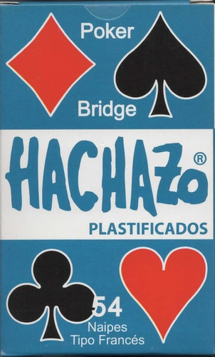 Naipes Para Poker Hachazo Plastificado 54 Cartas