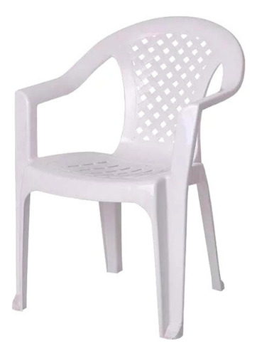 Silla Pvc Reforzada Con Apoya Brazos Regatones Hasta 120kgs