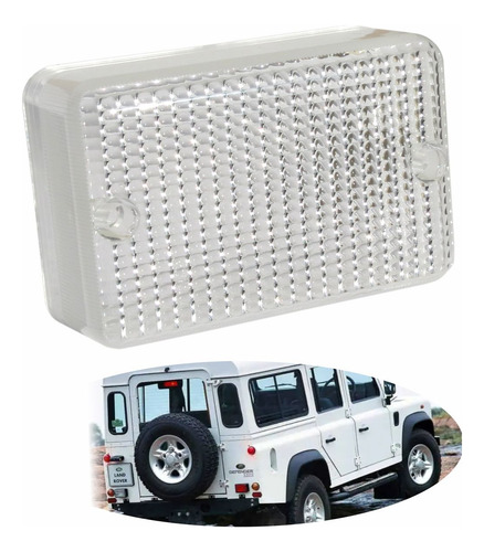 Lente Lanterna Tras Retang Branca Lr Defender 130 1989-2001 Branca Crystal
