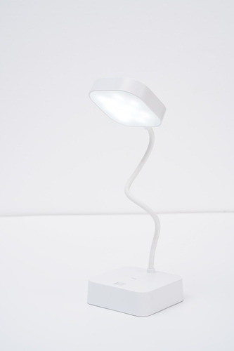 Lampara Velador Portatil Led Carga Usb Alpaca Alp-en-05 Estructura Blanco