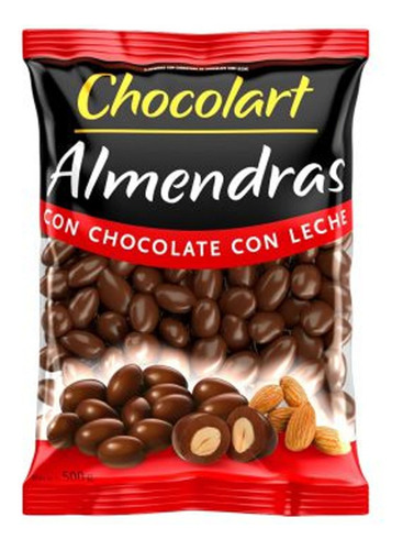 Almendras Con Chocolate X 500g Chocolart Chocolates Industriales S.a  Almendras Con Chocolate Bolsa 500 g