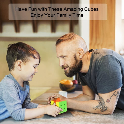 Imagen 8 de 9 de Cubos Rubik Qiyi 2x2 3x3 4x4 5x5 Stickerless Paquete 4