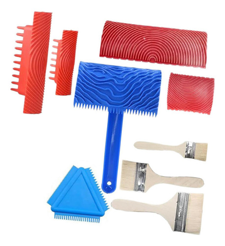 Juego De Herramientas De Pintura De Grano De Madera,