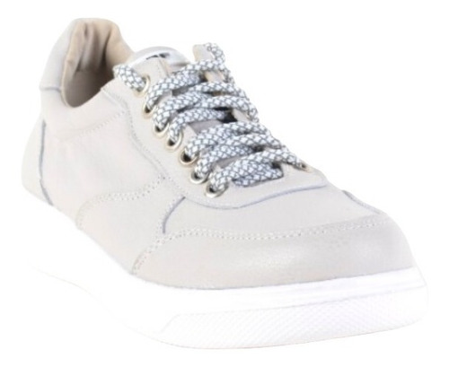 Imagen 3 de 6 de Zapatillas Urbanas De Mujer De Cuero Cordones Tami - Ferraro