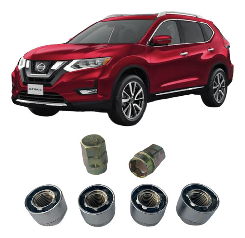 Birlos Seguridad Nissan X-trail 2021 2022 2023  Doble Llave.