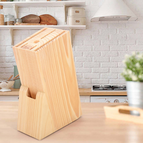 . Soporte De Madera Para Cuchillos De Cocina, De Bambú,