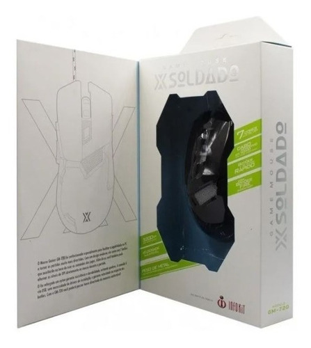 Imagem 2 de 3 de Mouse Gamer X Soldado Infokit Gm-720