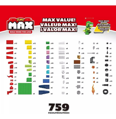 Caixa Zuru Max Briuxks 759 Peças Candide