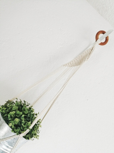 Imagen 2 de 4 de 5 Aros De Madera Para Macetero De Macrame 7.5 Cm