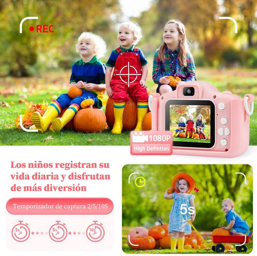 Cámara Digital Para Niños, Cámara De Juguete, Con Tarjetas D