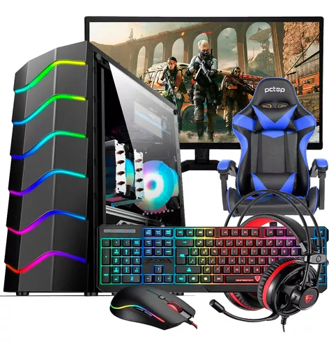 PC Gamer Completo Barato com Monitor, Teclado, Mouse e Cadeira