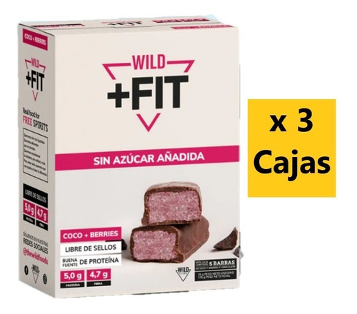 Wild Fit Coco Berries Low Carb - 15 Unidades