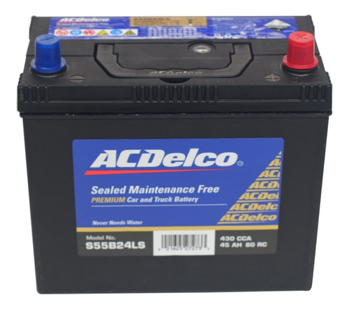 Bateria 45ah Acdelco S55b24ls Borne Grande +positivo Derecho