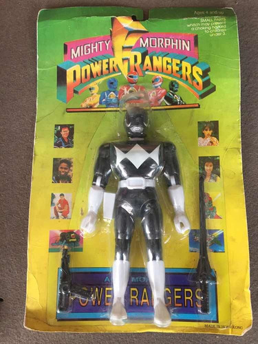 Mighty Morphin Power Rangers Zack Ranger Negro Bootleg 15cms (Usado)