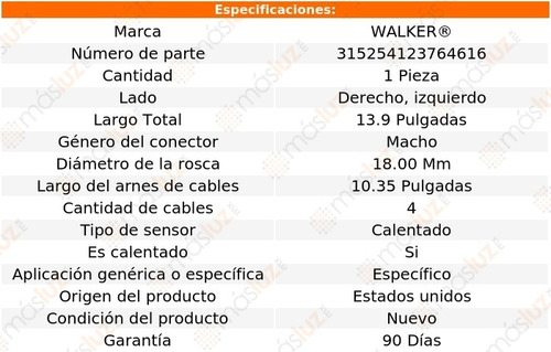 Sensor O2 Ox Izq/der Silverado 1500 8 Cil 6.2l 20/21