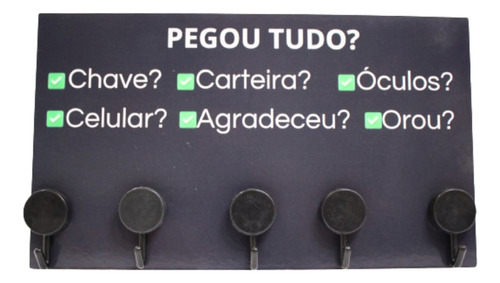 Porta Chave Mdf Frases Multiuso Organizador Parede Mdf Cru Cor 03