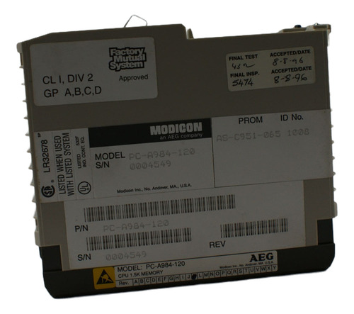 Plc Modicon Pc-a984-120 Controlador Lógico Programable