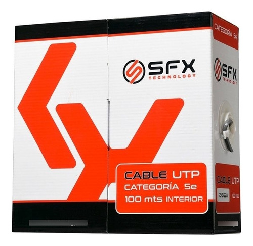 Cable Utp Cat.5e Interior Sfx  Interno ( 100 Mts Color Gris