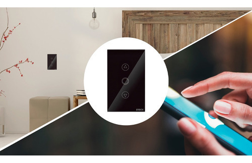Interruptor Inteligente Dimmer Wi-fi Touch Preto Smarteck