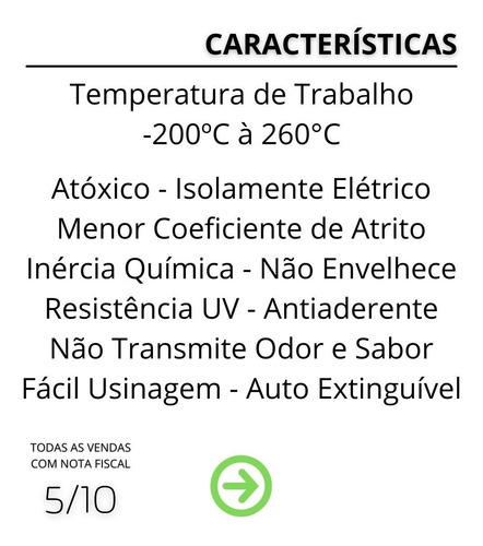 Bucha Teflon Natural D=150mm E=30mm C=150mm Kit 1 Unidade