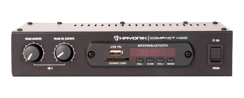 Kit Som Ambiente 400w Ambience 4000 V2 Amplificado +4 Caixas Cor Preto