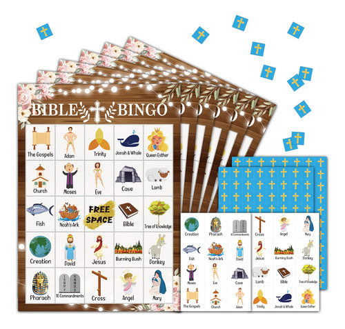 Tarjeta Juego Fiesta Bingo Biblico Pesebre Cristiana Para 24