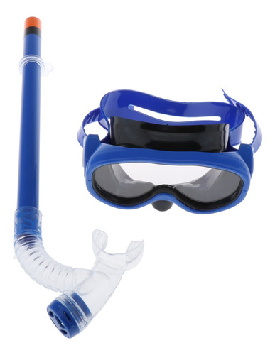 Óculos De Respiração Com Tubo De Mergulho Azul Escuro