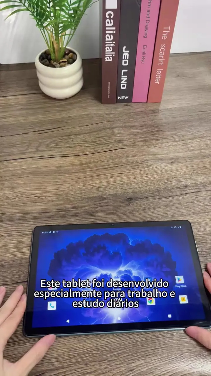 Tablet Hancdon S12 Android 15 12GB RAM 512GB Memória 11,6" Dual SIM Wi-Fi Kit Completo Com Teclado Mouse e Caneta Cor Cinza