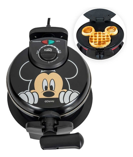 Wafflera Kalley Mickey Mouse De Disney K-dwm1n Negro Entre 110 y 120 V