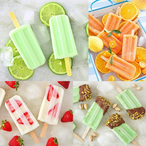 Silicona Helado Helado Paletas Maker 10 Cavidades Casero Pop