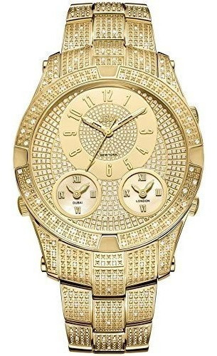 Reloj De Acero Inoxidable Chapado En Oro Jbw 18k