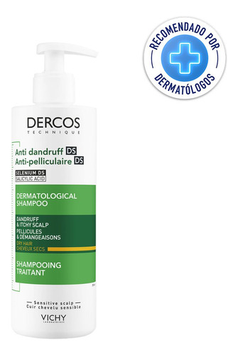 Shampoo Vichy Dercos Anticaspa 390ml Cabello Seco