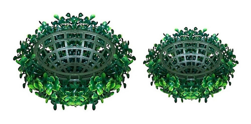 Media Esfera Decoracion Cesped Artificial Arbusto 25cm