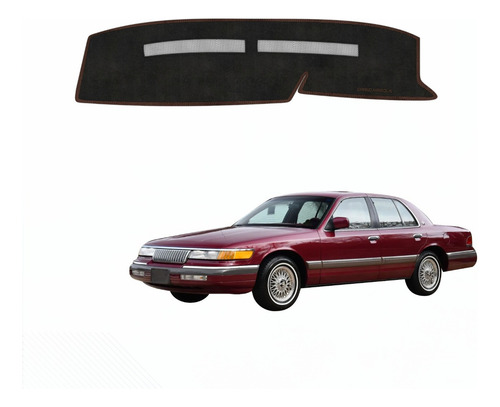 Cubretablero Autorog Para Ford Grand Marquis 1993 Bordado Negro-café F10-ch/fd10a