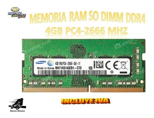 Memoria Ram 4gb Ddr4-2666mhz Sodimm Laptop Samsung Inc Iva
