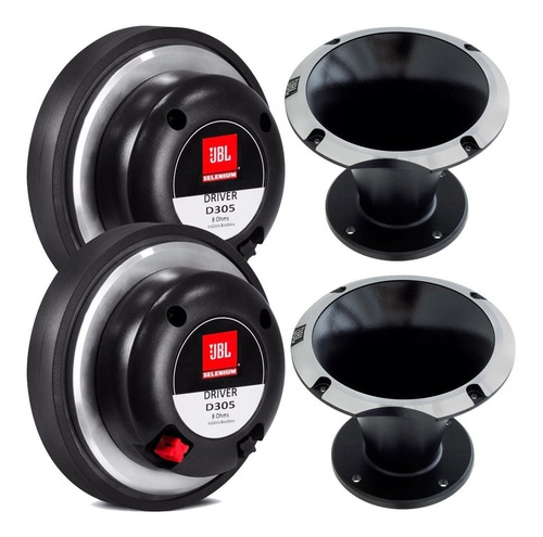 Kit 2 Driver Selenium D305 75w Rms + 2 Corneta Hl14-50