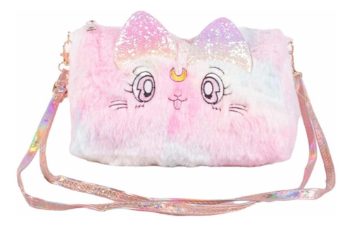 Cartera Bolso Peluche Diseño Gatita Sailor Moon Gata Luna