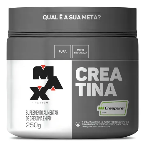 Suplemento em Pó Pote 250g Creatina Creapure Max Titanium Sem Sab...